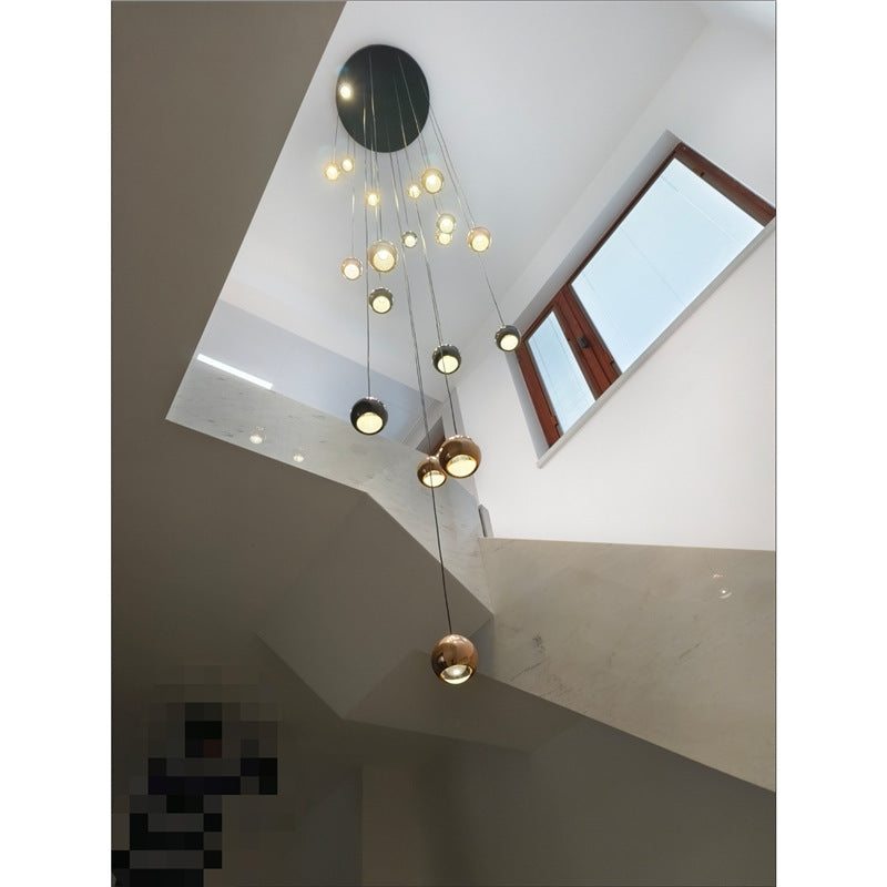 Lustre LED rotatif en aluminium
