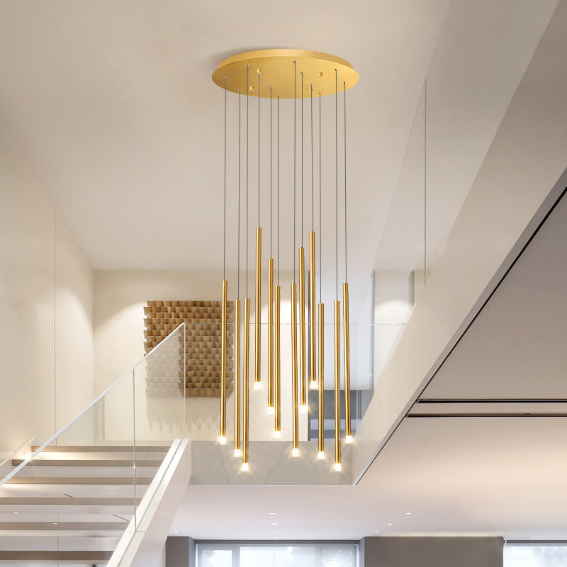 Lustre long LED pour escalier