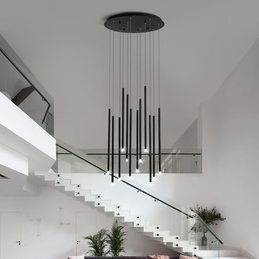 Lustre long LED pour escalier