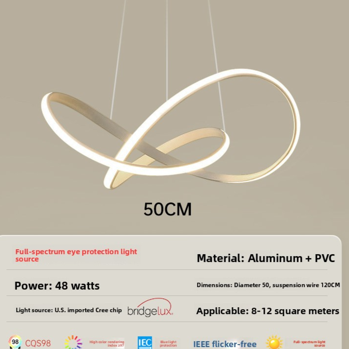 Suspension LED géométrique en métal blanc
