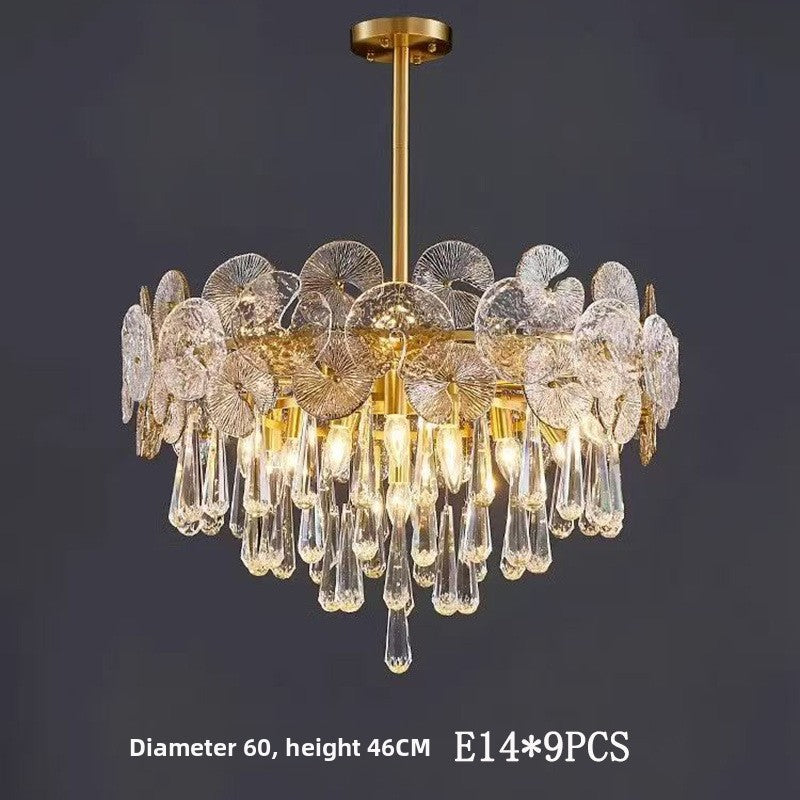 Lustre en cristal K9, inspiration française