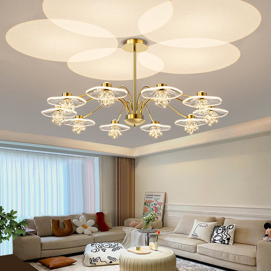Lustre moderne minimaliste à 6 lumières