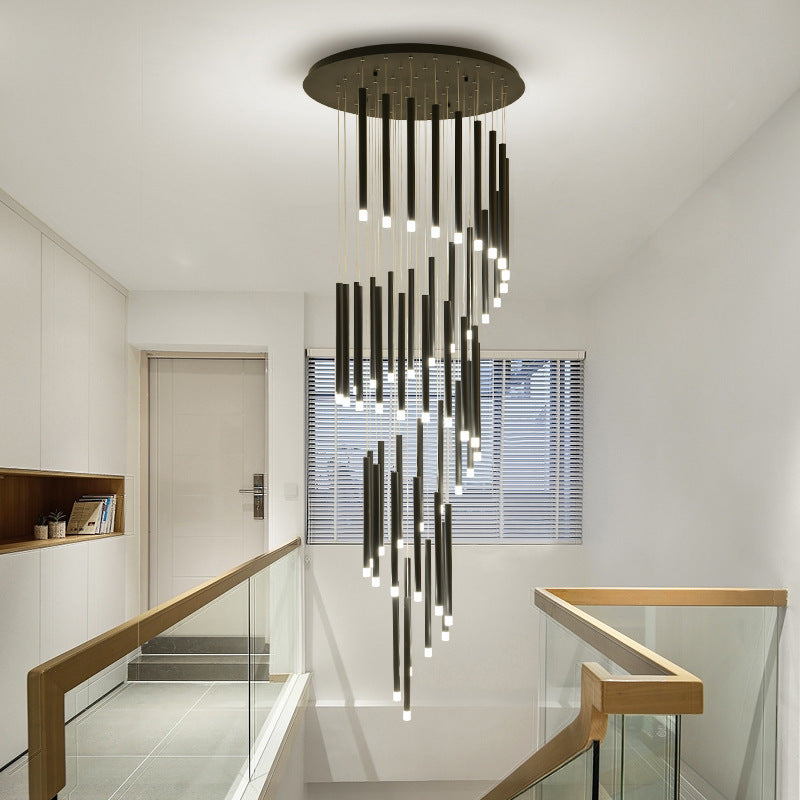 Lustre long LED pour escalier