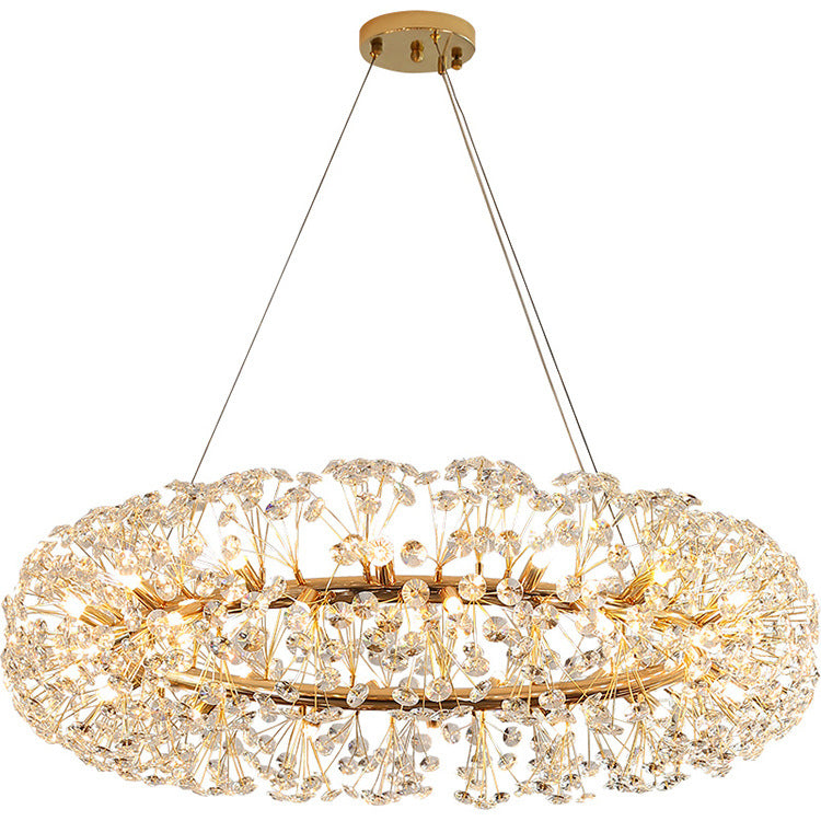 Lustre sphérique en cristal, style contemporain