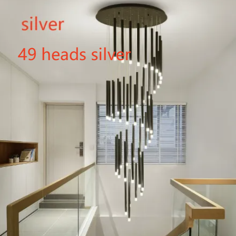 Lustre long LED pour escalier