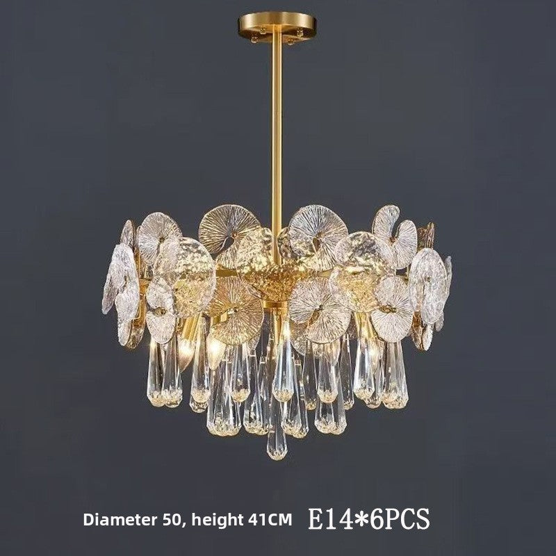 Lustre en cristal K9, inspiration française