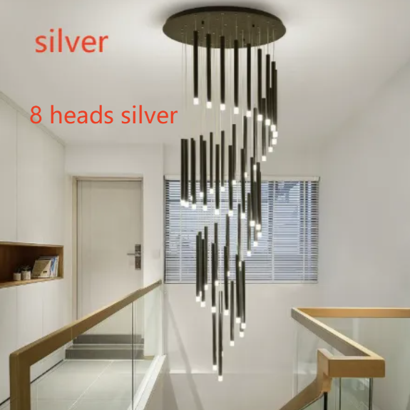 Lustre long LED pour escalier