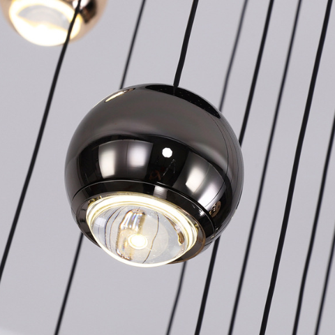 Lustre LED rotatif en aluminium