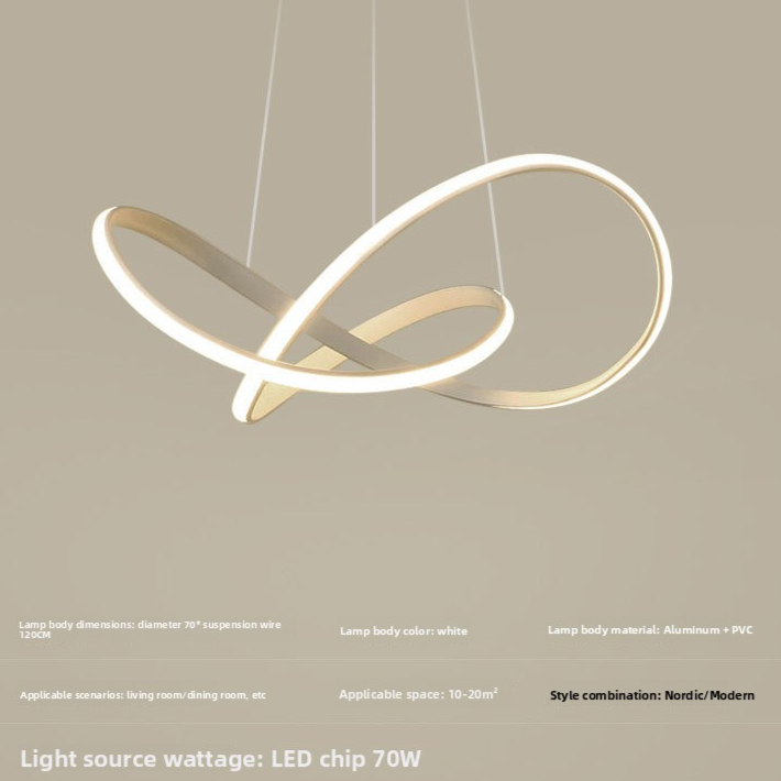 Suspension LED géométrique en métal blanc
