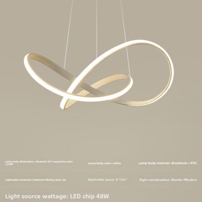 Suspension LED géométrique en métal blanc