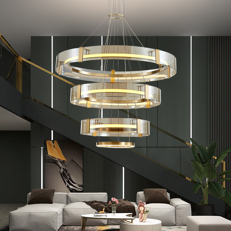 Lustre en cuivre, finitions émail, diamant ou ambre