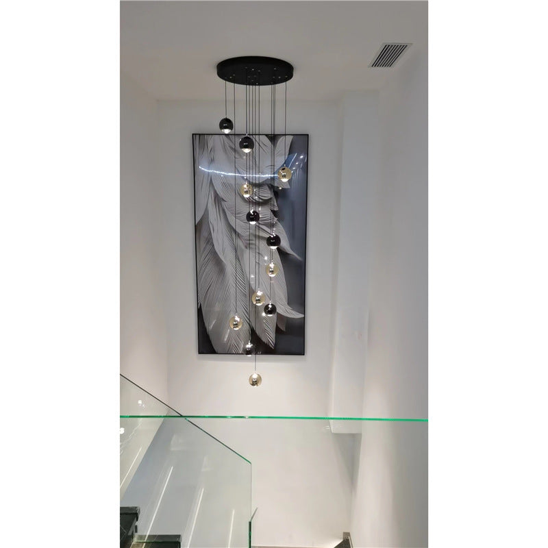 Lustre LED rotatif en aluminium