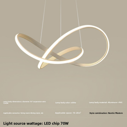 Suspension LED géométrique en métal blanc