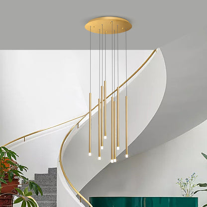 Lustre long LED pour escalier