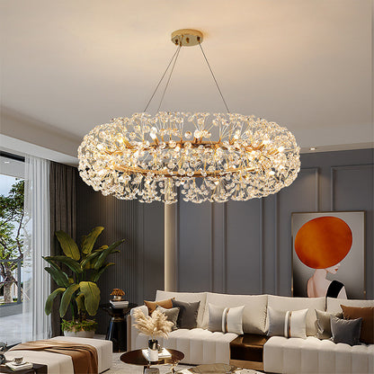Lustre sphérique en cristal, style contemporain