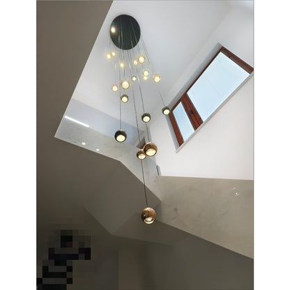 Lustre LED rotatif en aluminium