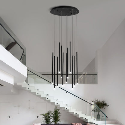 Lustre long LED pour escalier