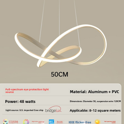 Suspension LED géométrique en métal blanc
