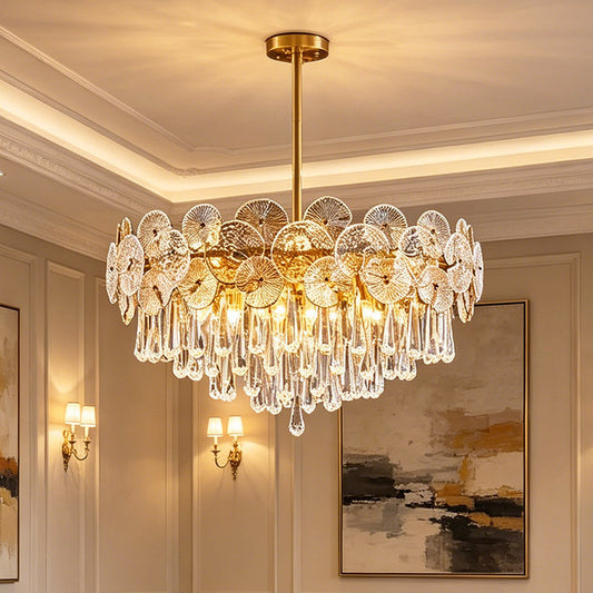 Lustre en cristal K9, inspiration française