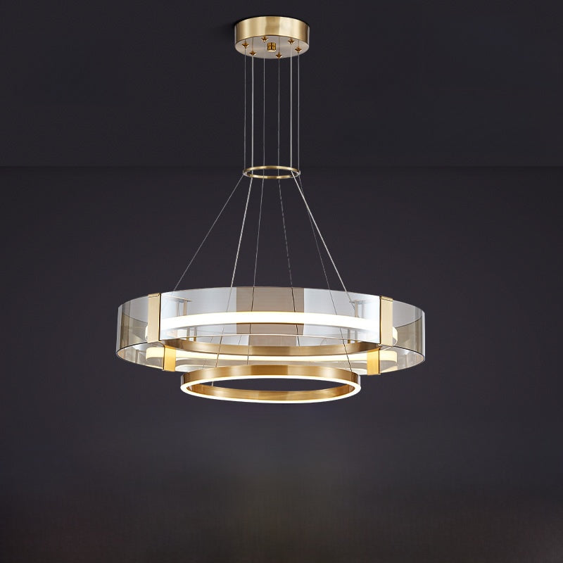 Lustre en cuivre, finitions émail, diamant ou ambre