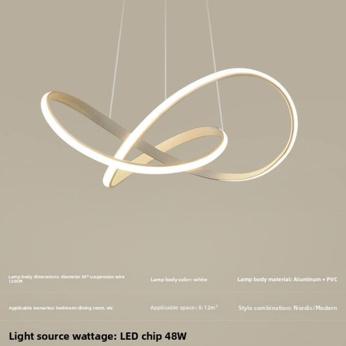 Suspension LED géométrique en métal blanc