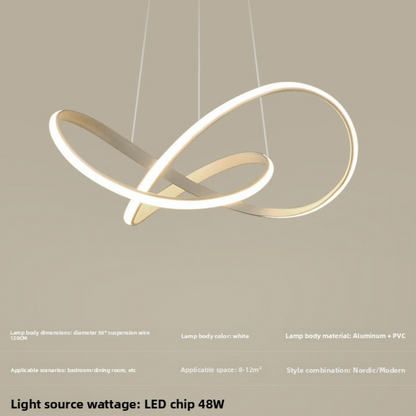Suspension LED géométrique en métal blanc