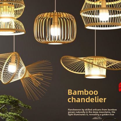 Suspension en bambou, esprit zen rétro