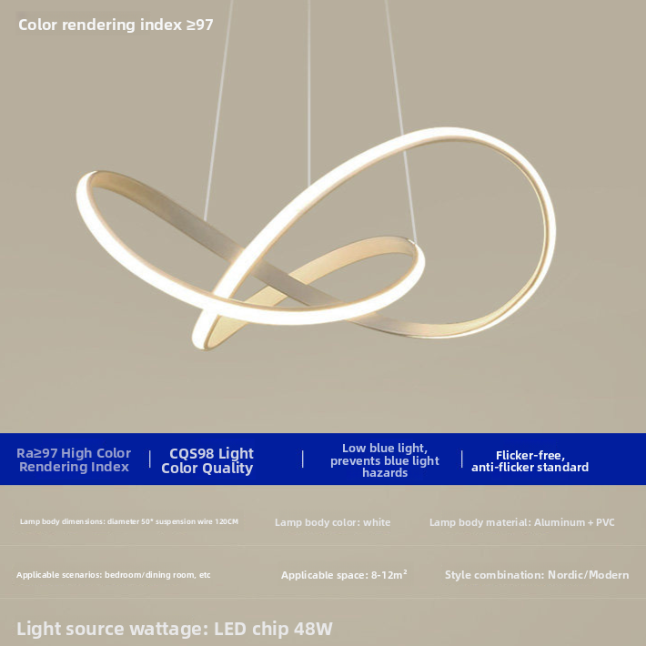 Suspension LED géométrique en métal blanc