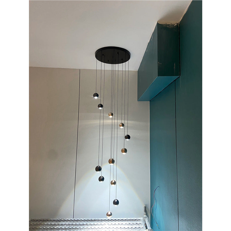 Lustre LED rotatif en aluminium