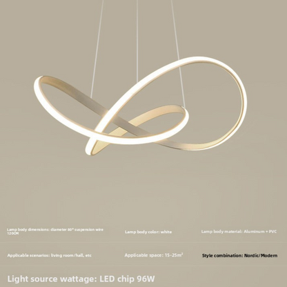 Suspension LED géométrique en métal blanc