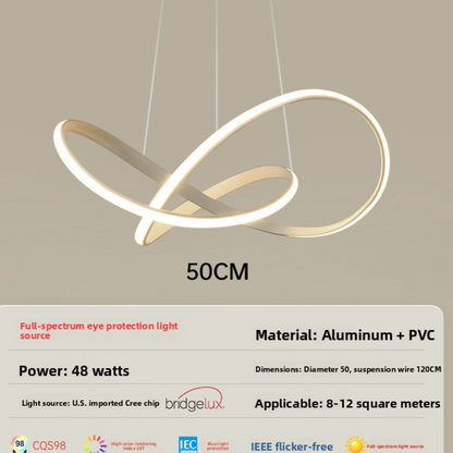 Suspension LED géométrique en métal blanc