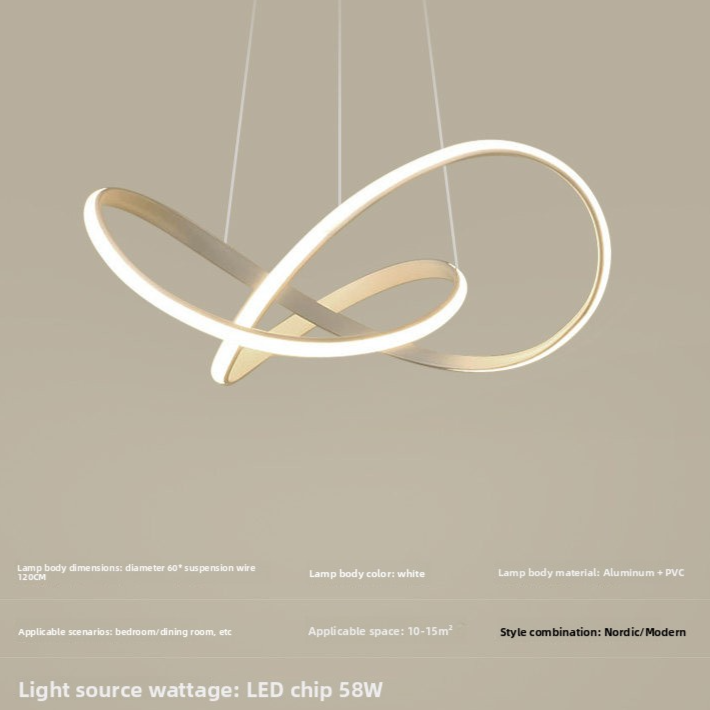 Suspension LED géométrique en métal blanc