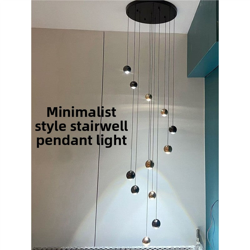 Lustre LED rotatif en aluminium
