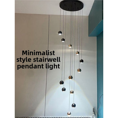 Lustre LED rotatif en aluminium