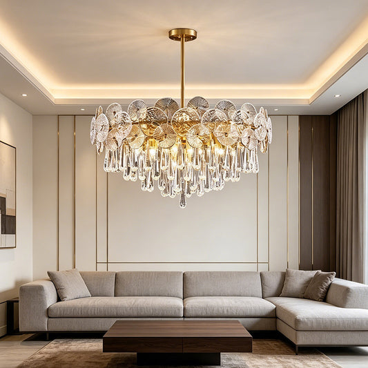 Lustre en cristal K9, inspiration française