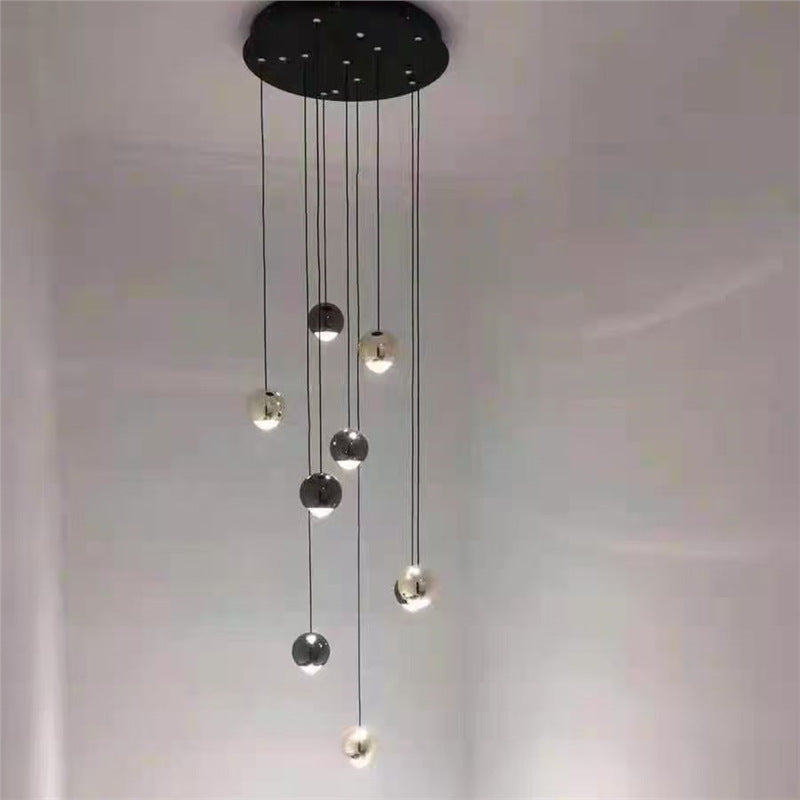 Lustre LED rotatif en aluminium