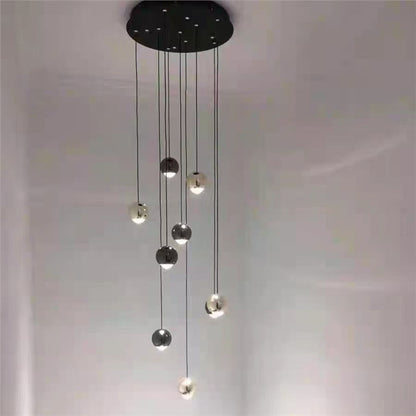 Lustre LED rotatif en aluminium