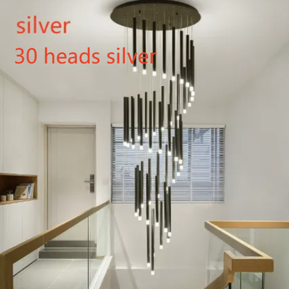 Lustre long LED pour escalier