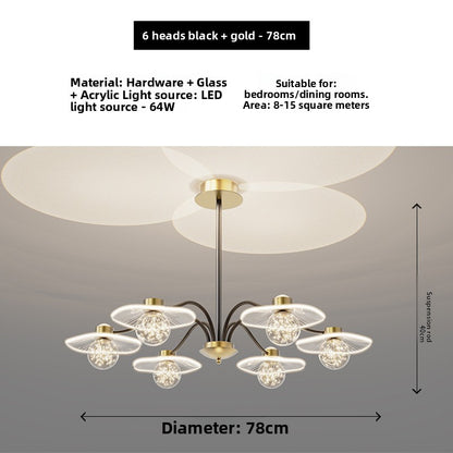 Lustre moderne minimaliste à 6 lumières