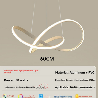 Suspension LED géométrique en métal blanc