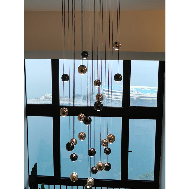 Lustre LED rotatif en aluminium
