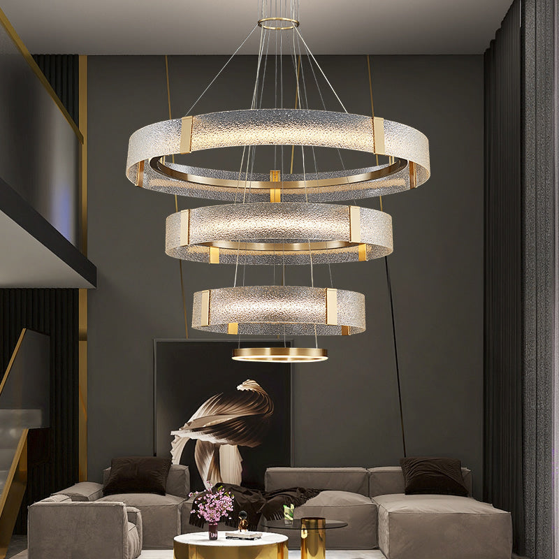 Lustre en cuivre, finitions émail, diamant ou ambre