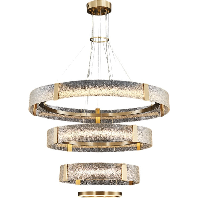 Lustre en cuivre, finitions émail, diamant ou ambre