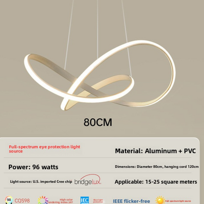 Suspension LED géométrique en métal blanc