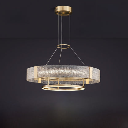 Lustre en cuivre, finitions émail, diamant ou ambre