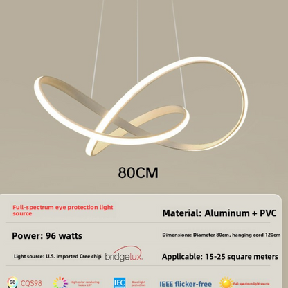 Suspension LED géométrique en métal blanc