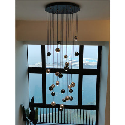 Lustre LED rotatif en aluminium