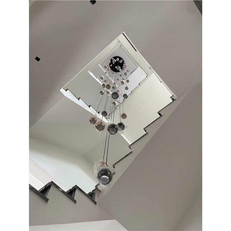 Lustre LED rotatif en aluminium