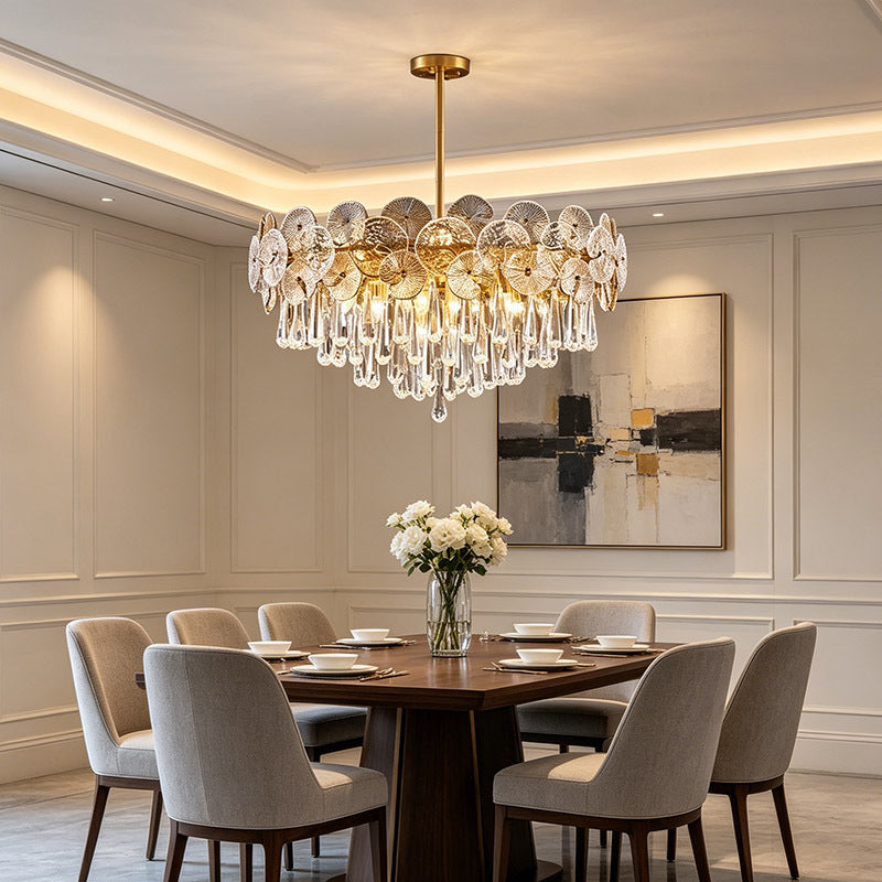 Lustre en cristal K9, inspiration française