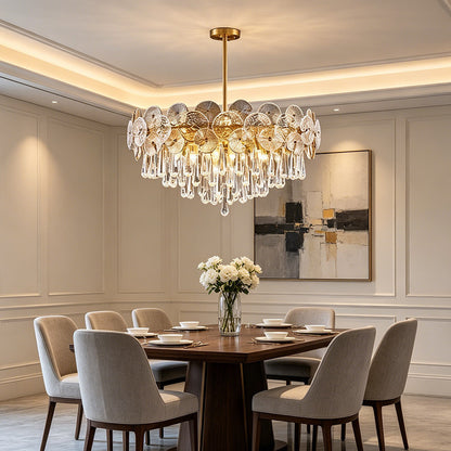 Lustre en cristal K9, inspiration française